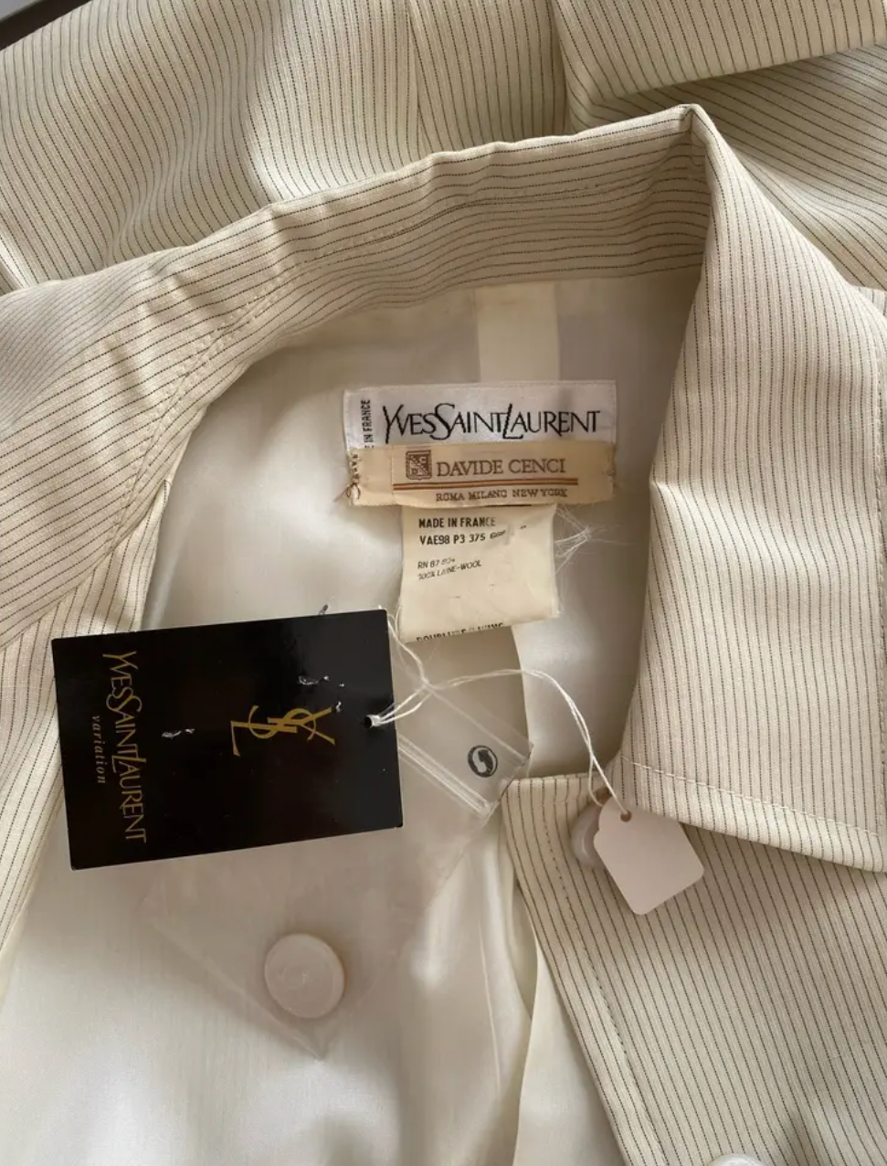 Yves Saint Laurent 80s suit