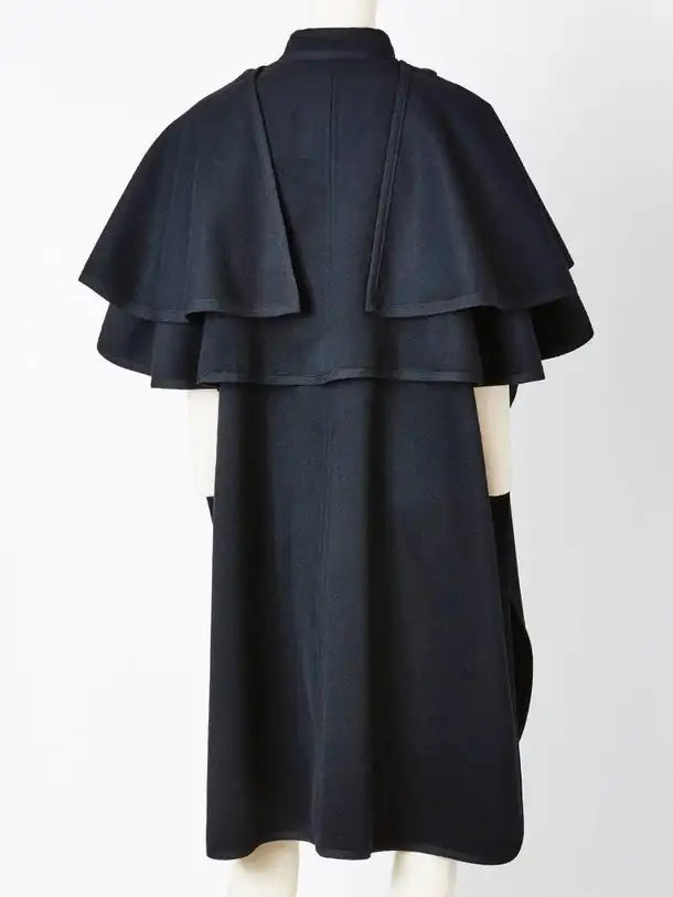 Rare Saint Laurent 1970 Wool "Gendarme" Cape
