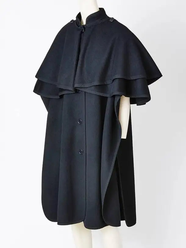 Rare Saint Laurent 1970 Wool "Gendarme" Cape