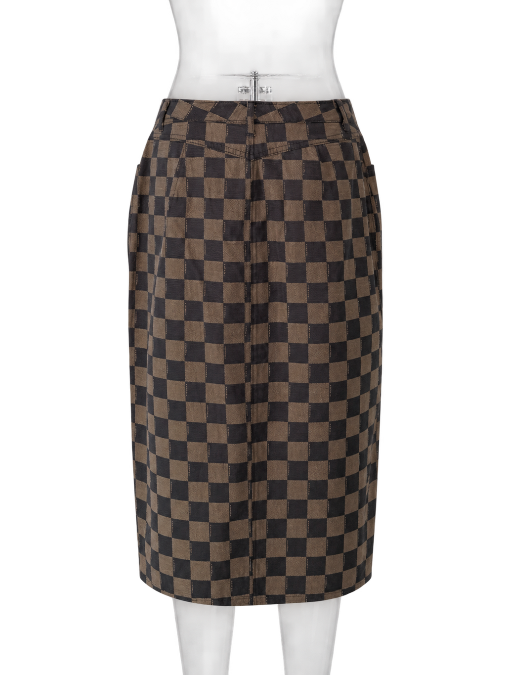 Fendi 90s checkerboard zucca knee-length skirt