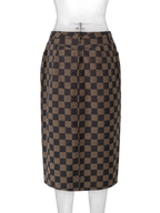 Fendi 90s checkerboard zucca knee-length skirt