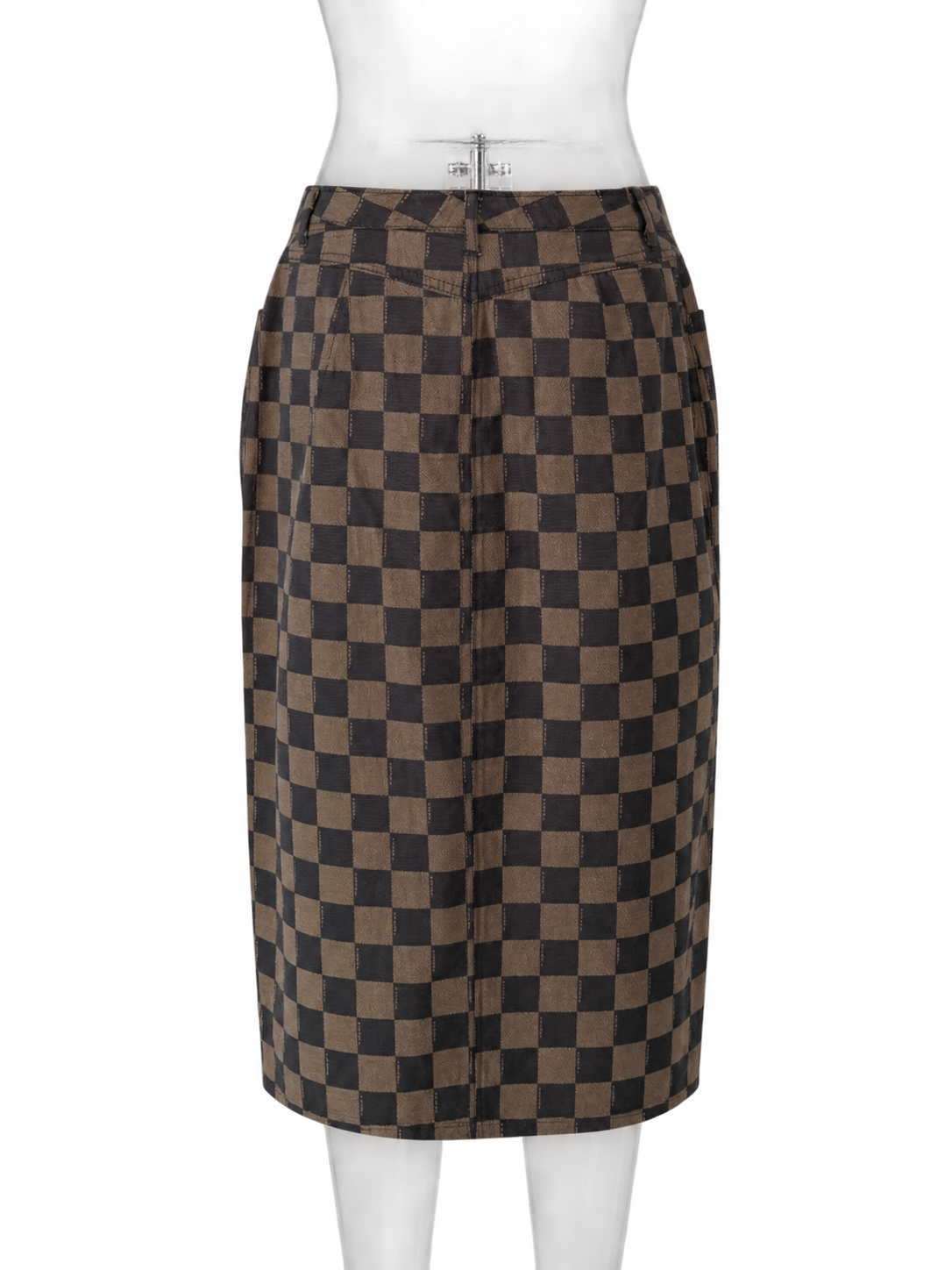 Fendi 90s checkerboard zucca knee-length skirt