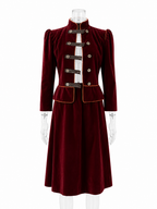 Saint Laurent FW 1980/1981 Runway Archive burgundy tailleur