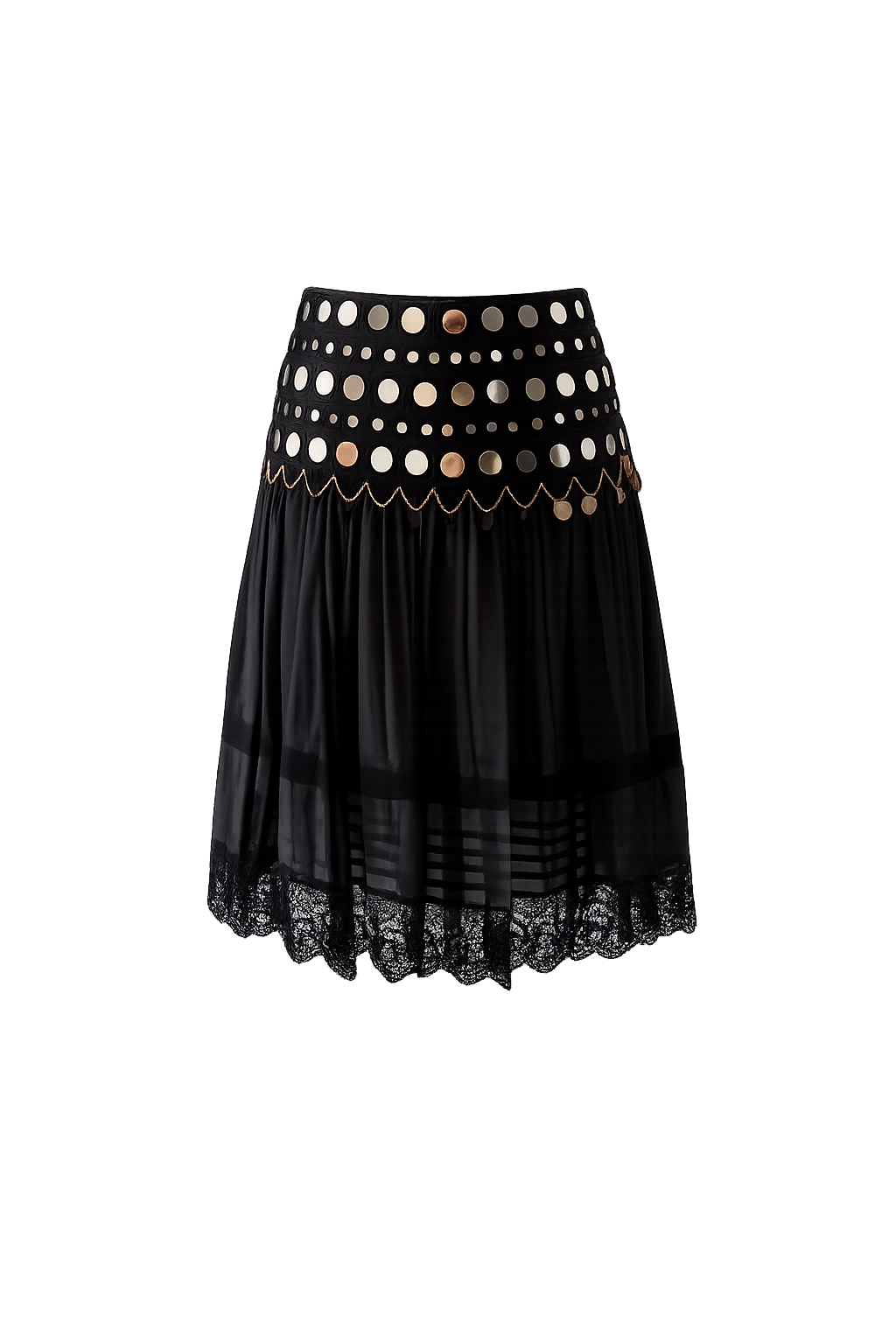 Blumarine SS 2005 mirrors Runway black skirt