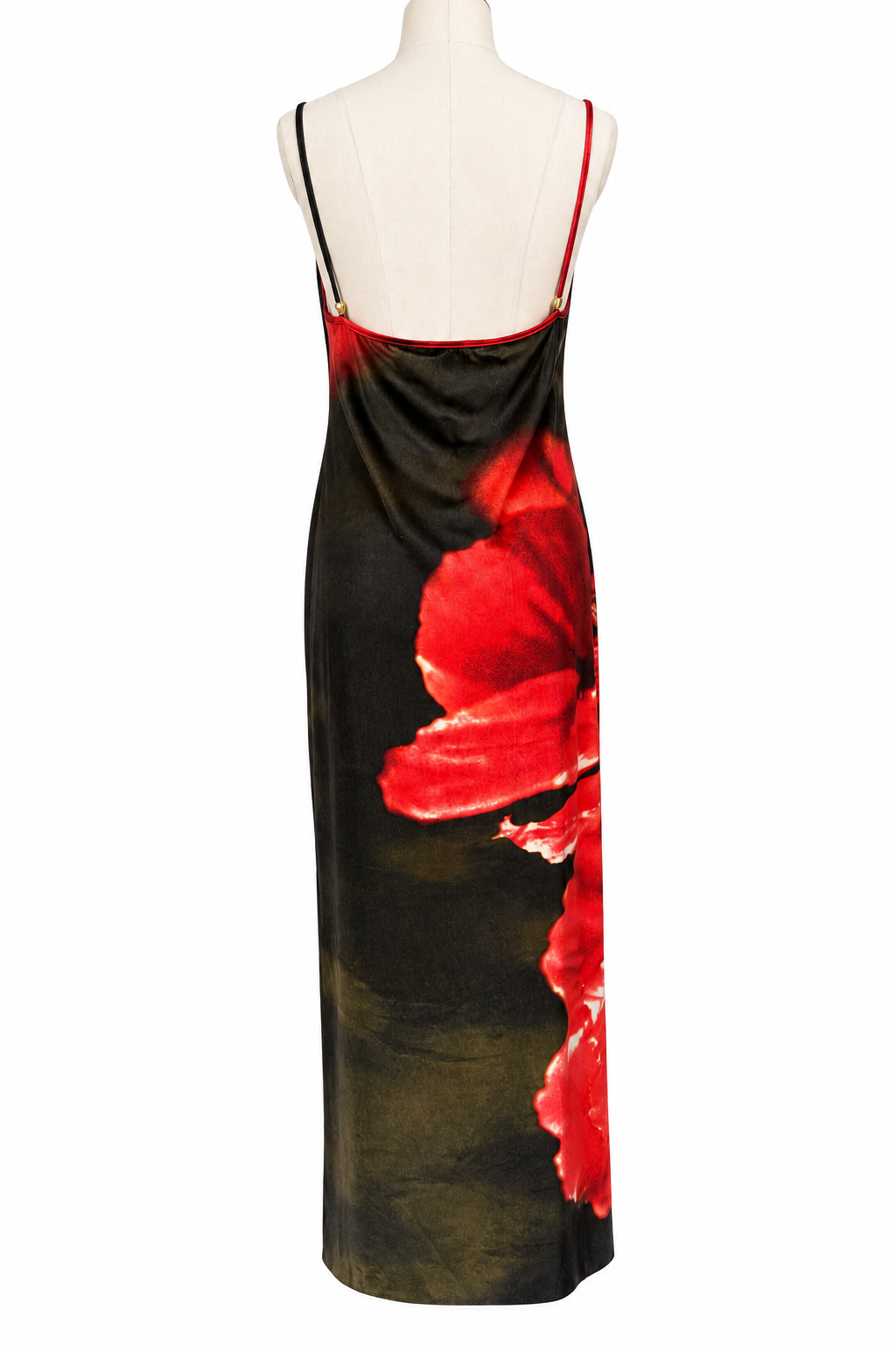 Roberto Cavalli FW 1999 long dress floral print velvet