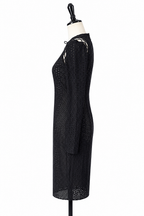 Rare Gianni Versace SS 2002 black lace-up dress