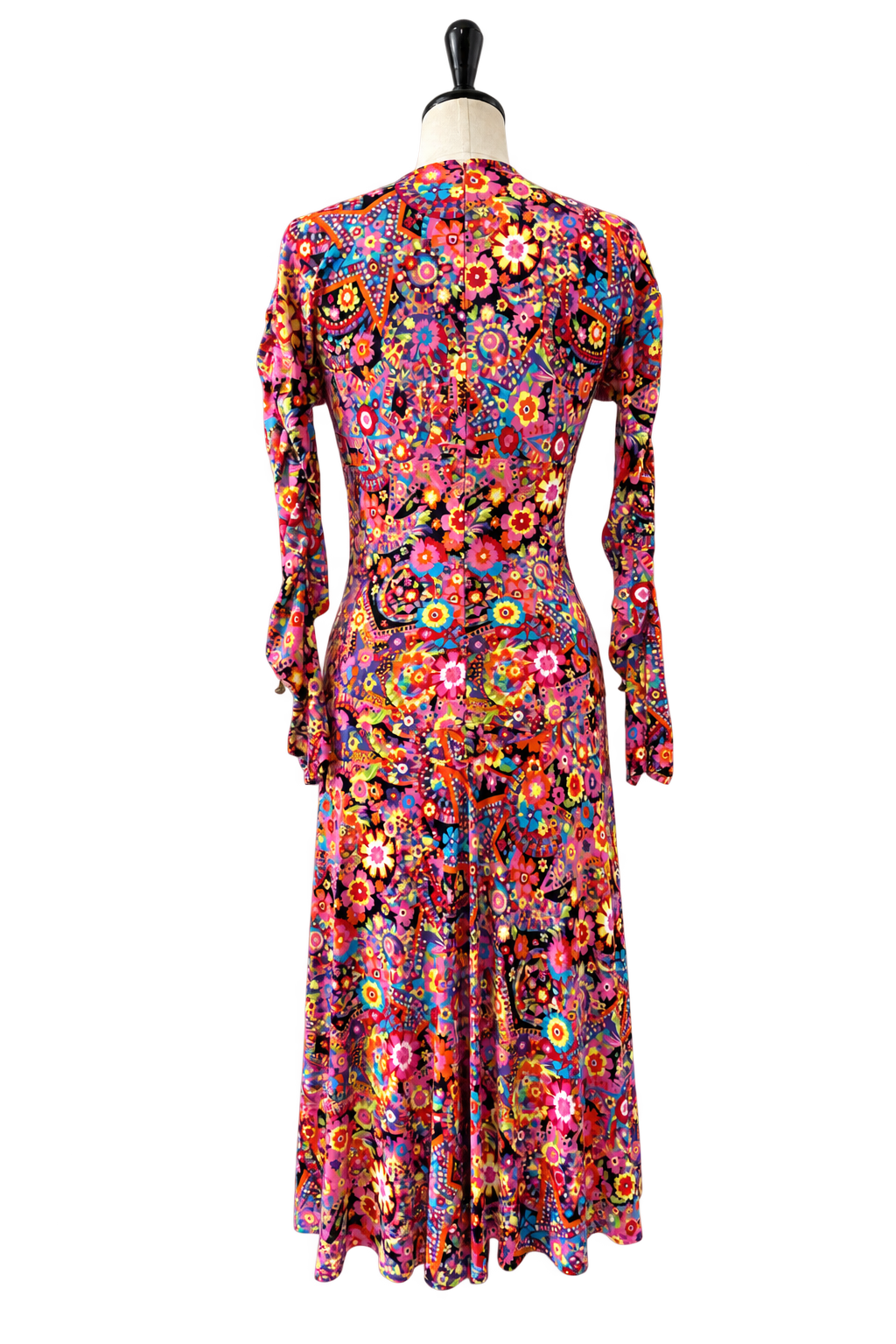 Iconic Gianni Versace FW 2002 Runway multicolor flower dress