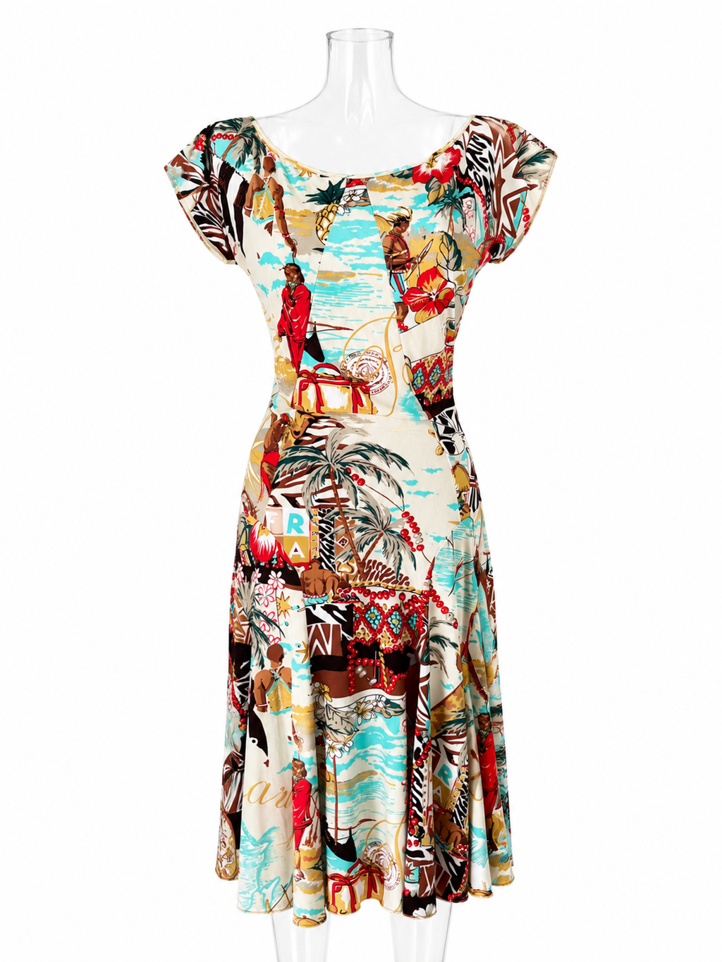 Blumarine SS 2005 Runway print dress African pattern