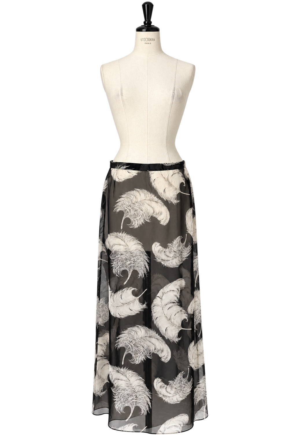 Dolce & Gabbana FW 1997 Runway black silk feather tailleur