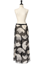 Dolce & Gabbana FW 1997 Runway black silk feather tailleur