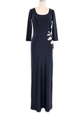 Jean Paul Gaultier black cut-out long dress vintage