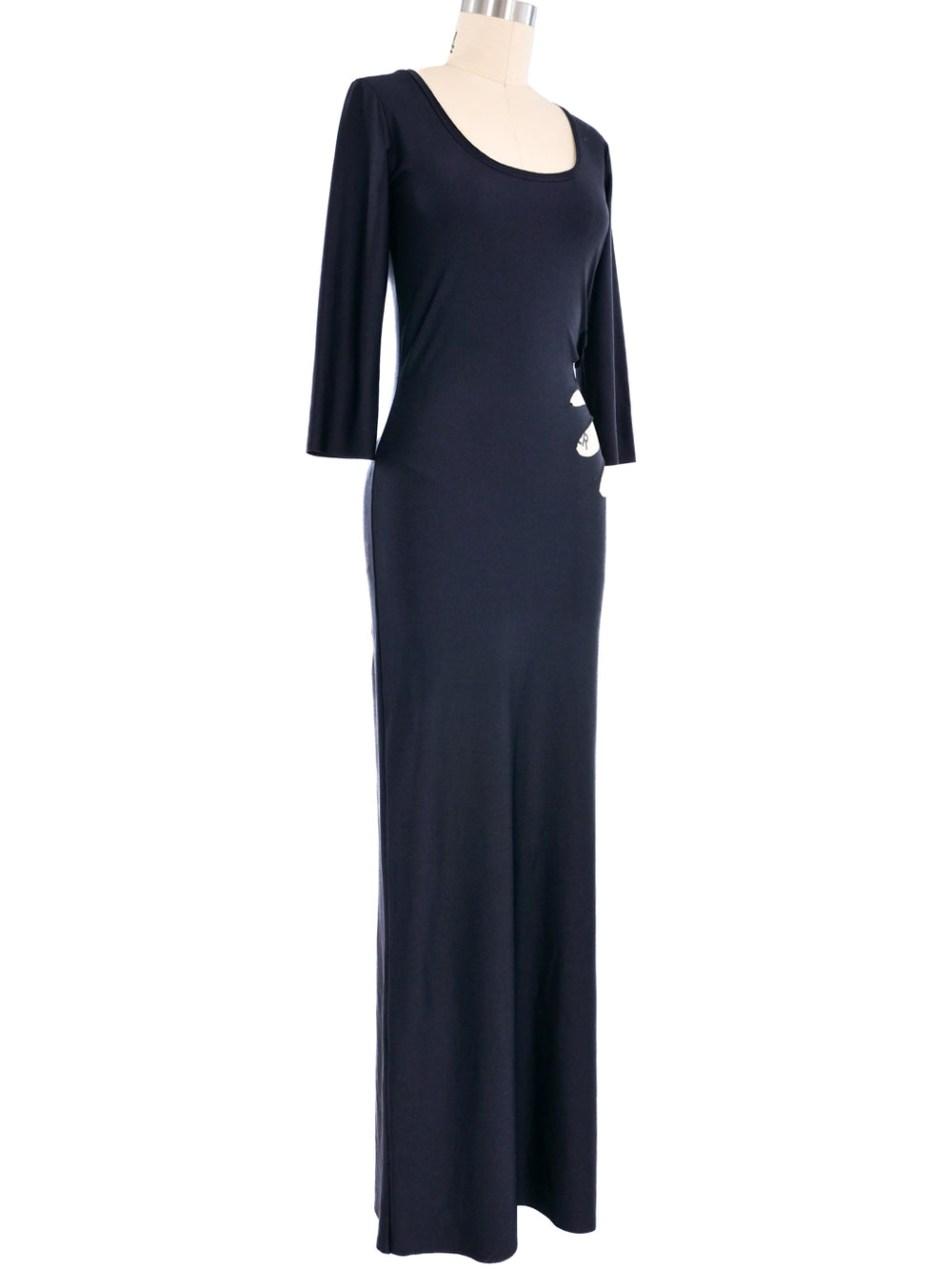 Jean Paul Gaultier black cut-out long dress vintage