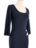 Jean Paul Gaultier black cut-out long dress vintage