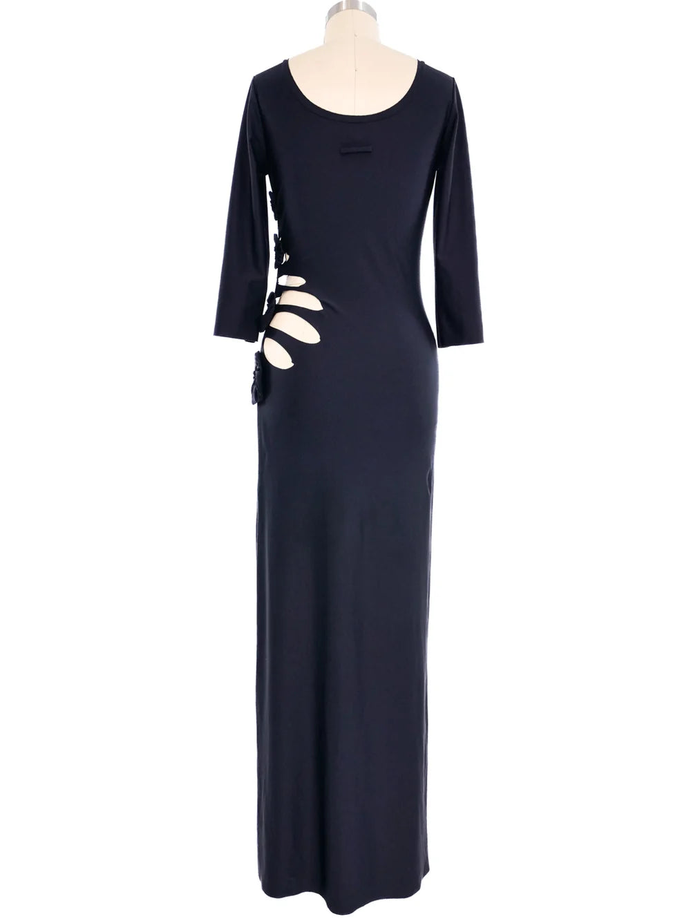 Jean Paul Gaultier black cut-out long dress vintage
