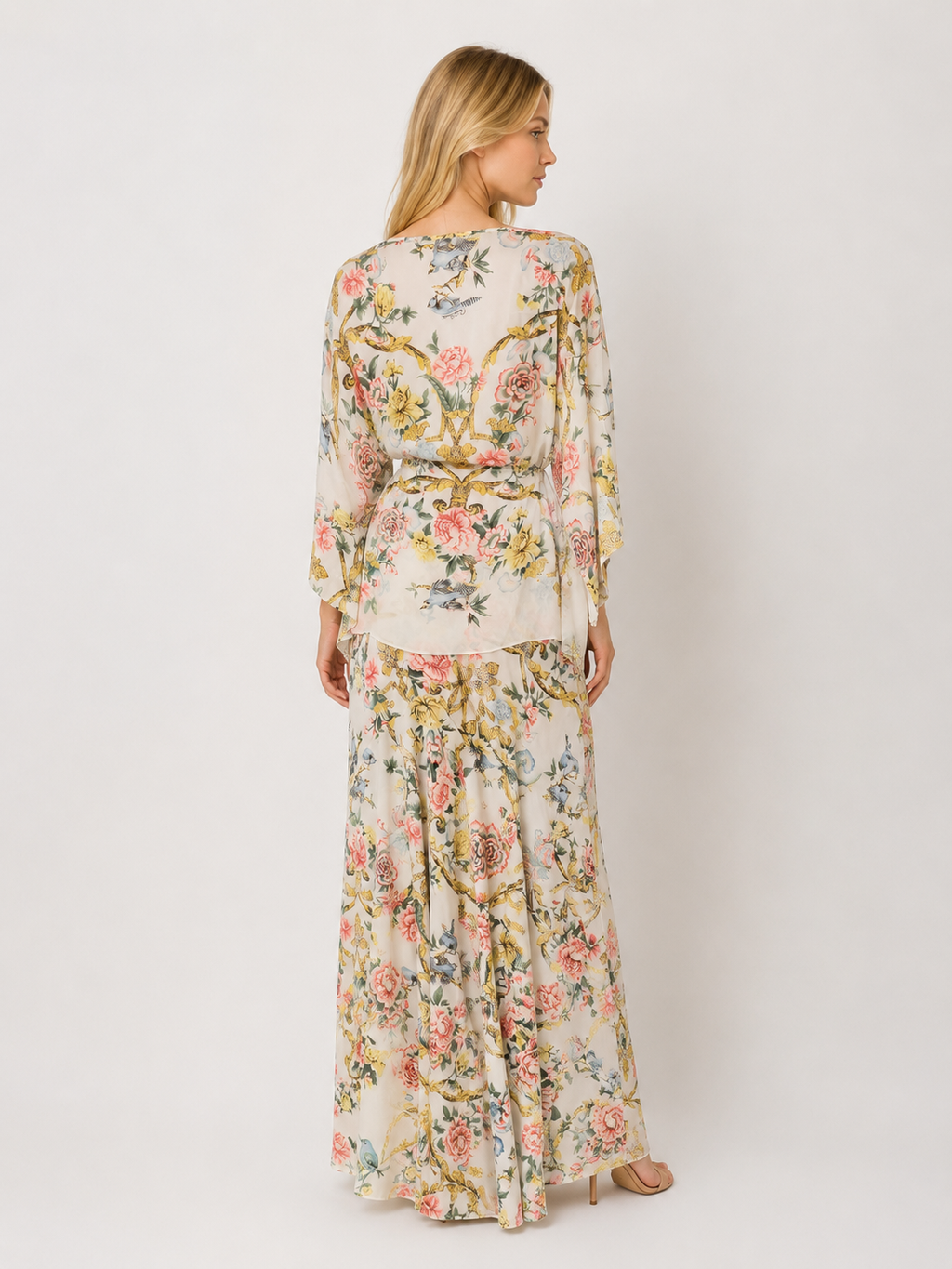 Roberto Cavalli SS 2007 Silk suit blouse and long skirt