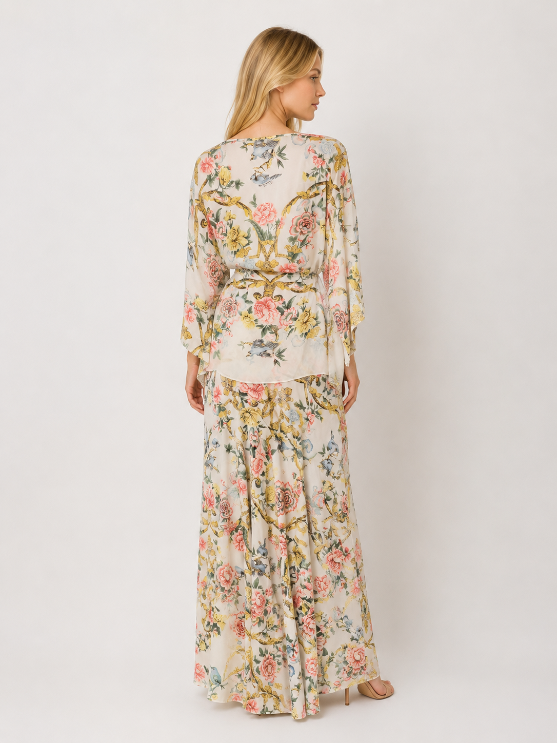 Roberto Cavalli SS 2007 Silk suit blouse and long skirt