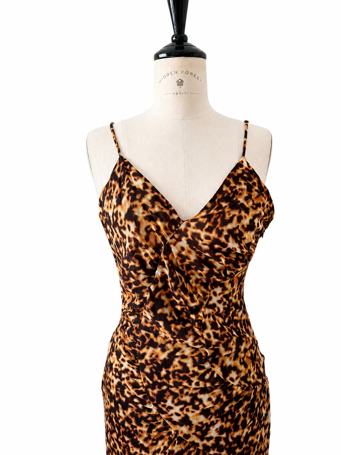 Roberto Cavalli SS 2003 Runway tortoiseshell print silk dress