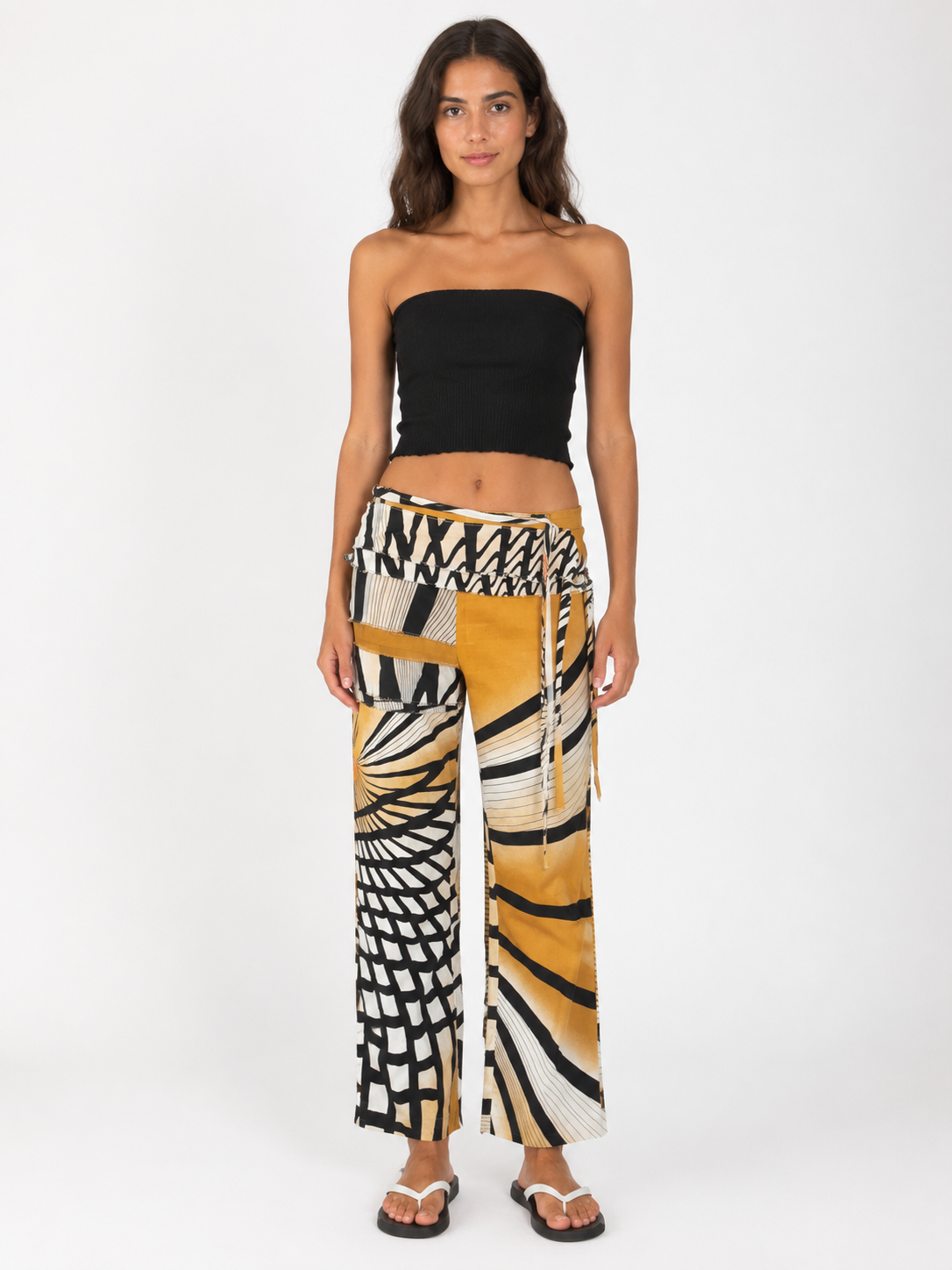 Gianfranco Ferré abstract print 90s pants