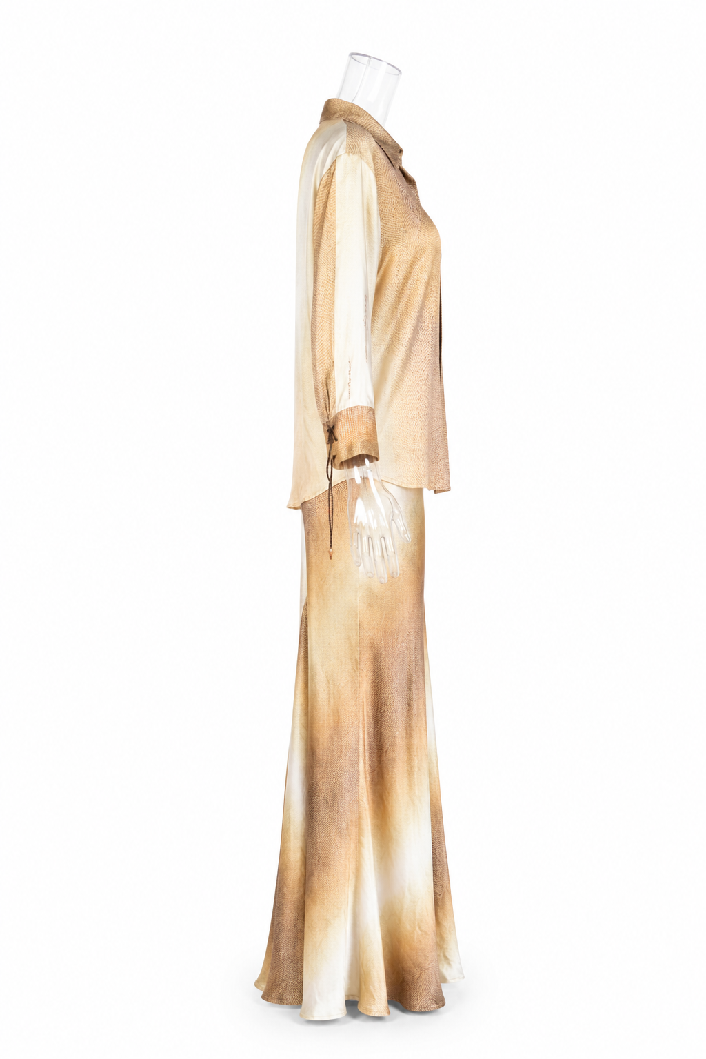 Roberto Cavalli SS 2002 silk set snake print