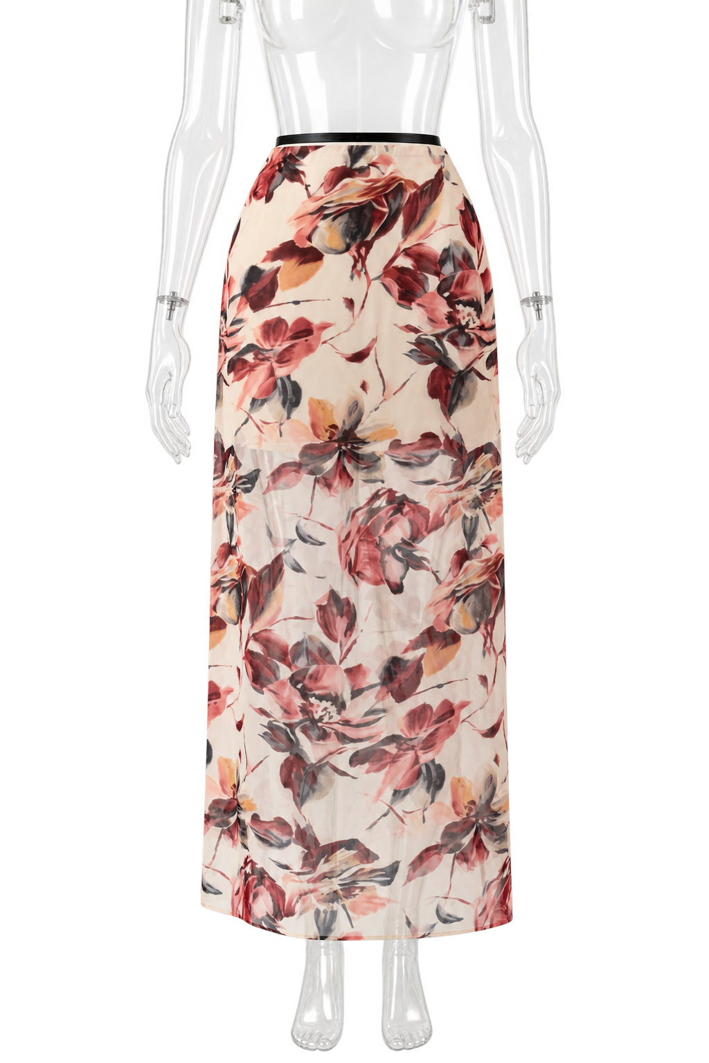 Rare Dolce & Gabbana SS 1997 Runway floral silk print long skirt