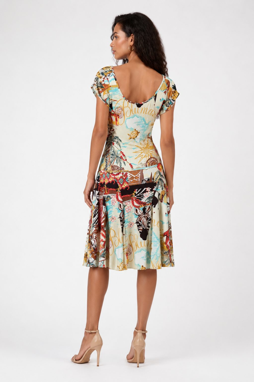 Blumarine SS 2005 Runway print dress African pattern