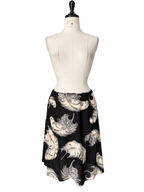 Dolce & Gabbana FW 1997 mini silk skirt print feathers