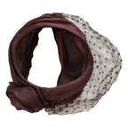 Silk Headwear Cuffband brown antique handmade