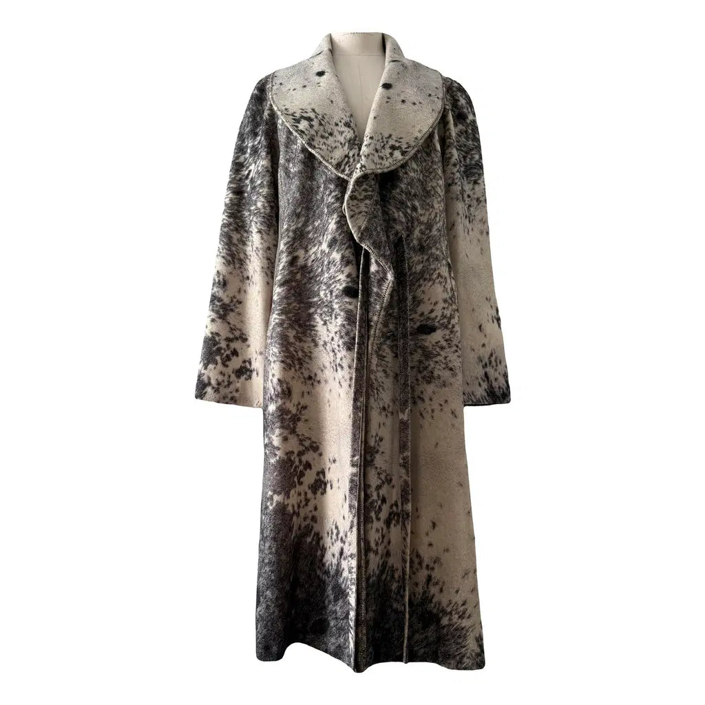 Roberto Cavalli FW 1999 coat cow animal print