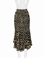 Roberto Cavalli FW 2000 silk giraffe print skirt Runway