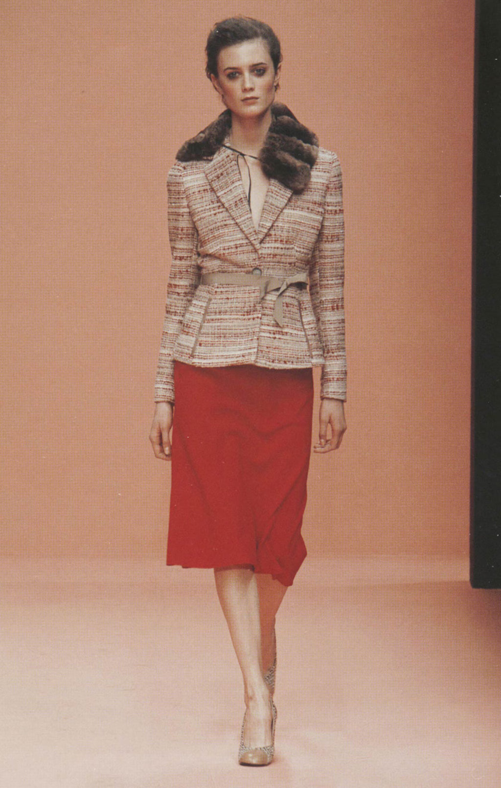 Rare Prada Runway full look FW 2000 wool tailleur set