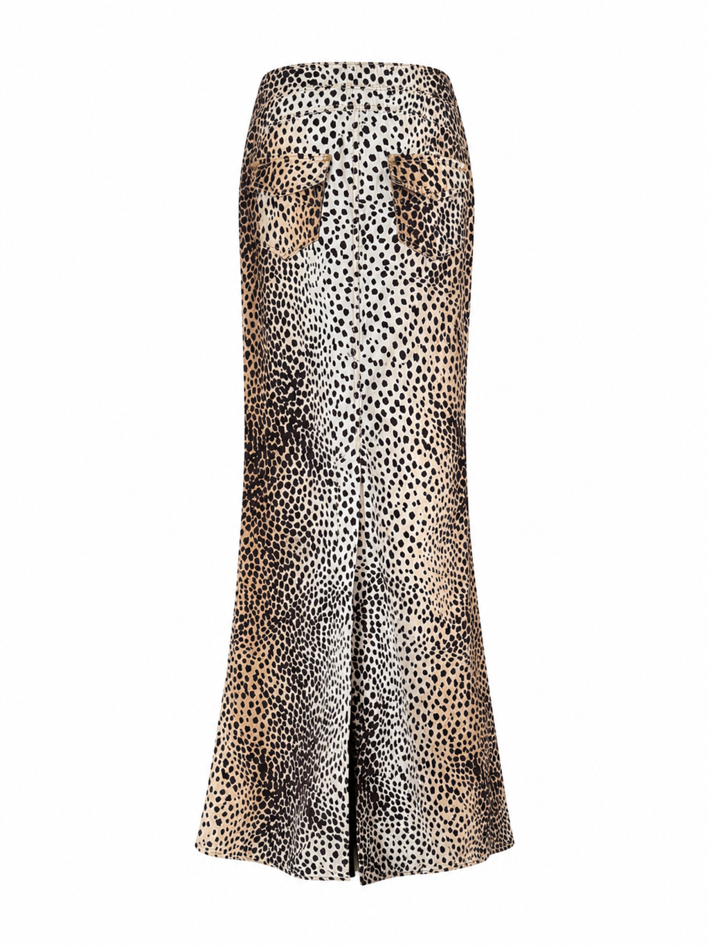 Roberto Cavalli SS 2005 long mermaid leopard skirt