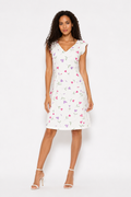 Moschino white dress floral hearts vintage
