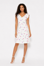 Moschino white dress floral hearts vintage