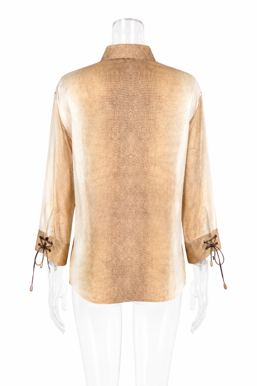 Roberto Cavalli SS 2002 silk set snake print