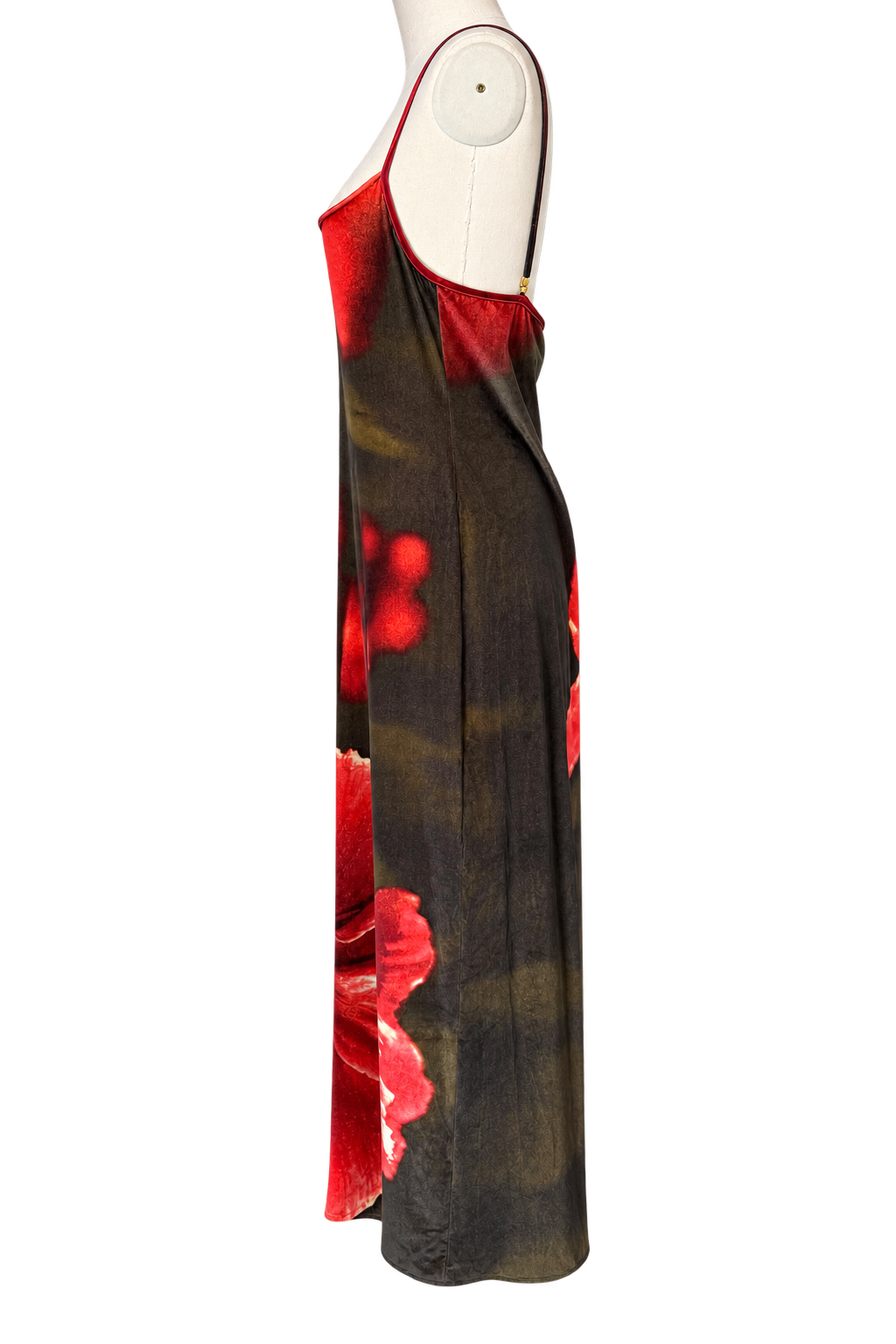 Roberto Cavalli FW 1999 long dress floral print velvet