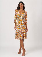 Roberto Cavalli SS 2006 knee-length orange floral dress