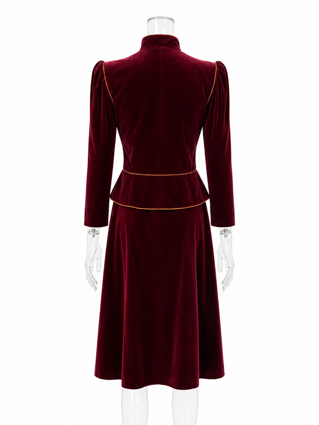 Saint Laurent FW 1980/1981 Runway Archive burgundy tailleur