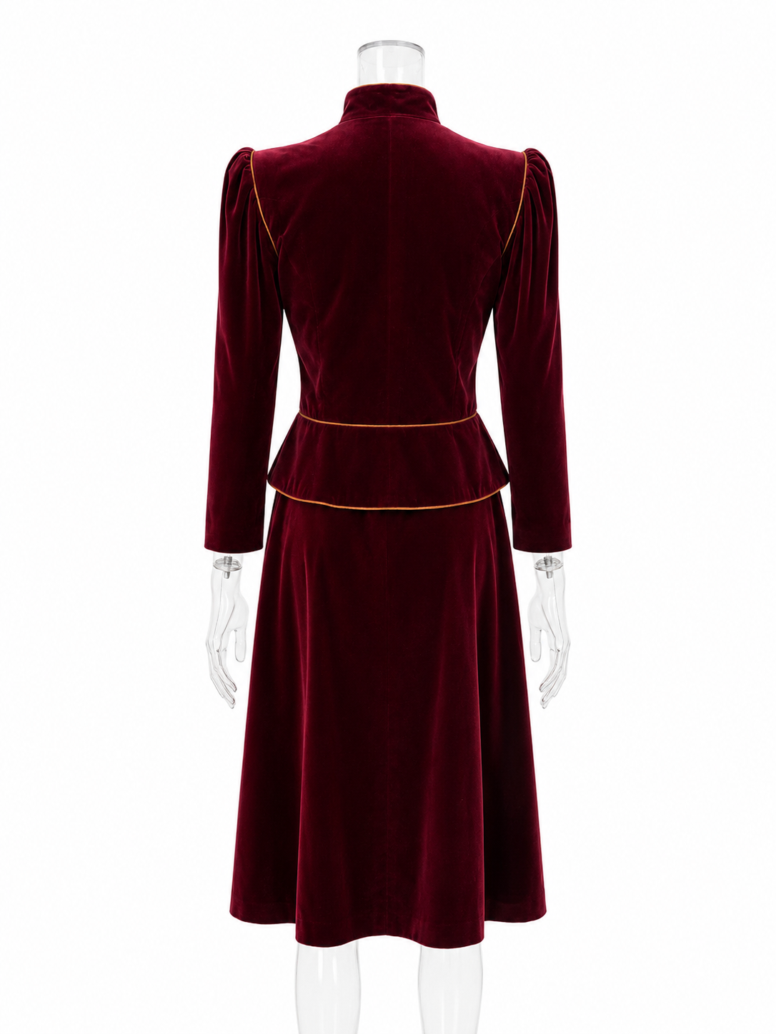Saint Laurent FW 1980/1981 Runway Archive burgundy tailleur