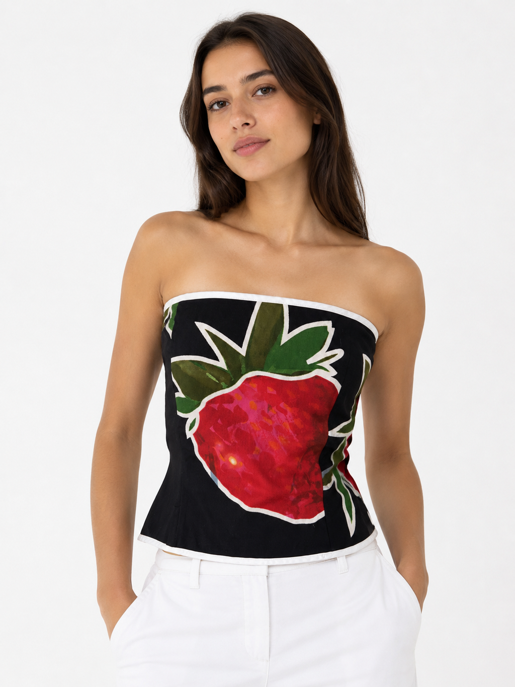 Iceberg 2000s cherry and strawberry band top