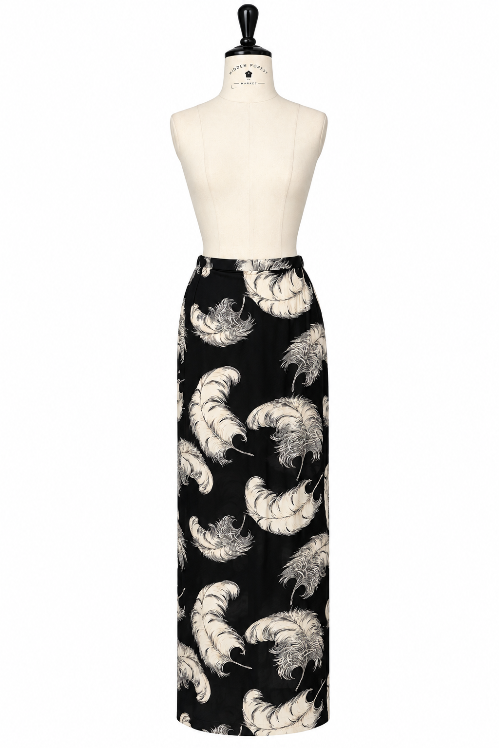 Dolce & Gabbana FW 1997 Runway black silk feather set