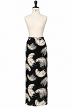 Dolce & Gabbana FW 1997 Runway black silk feather set