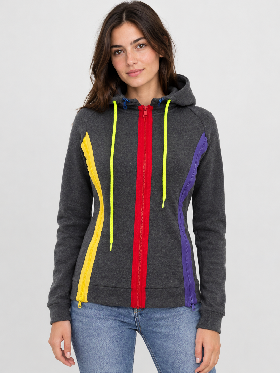 D&g vintage 90s colored zip sweatshirt hoodie