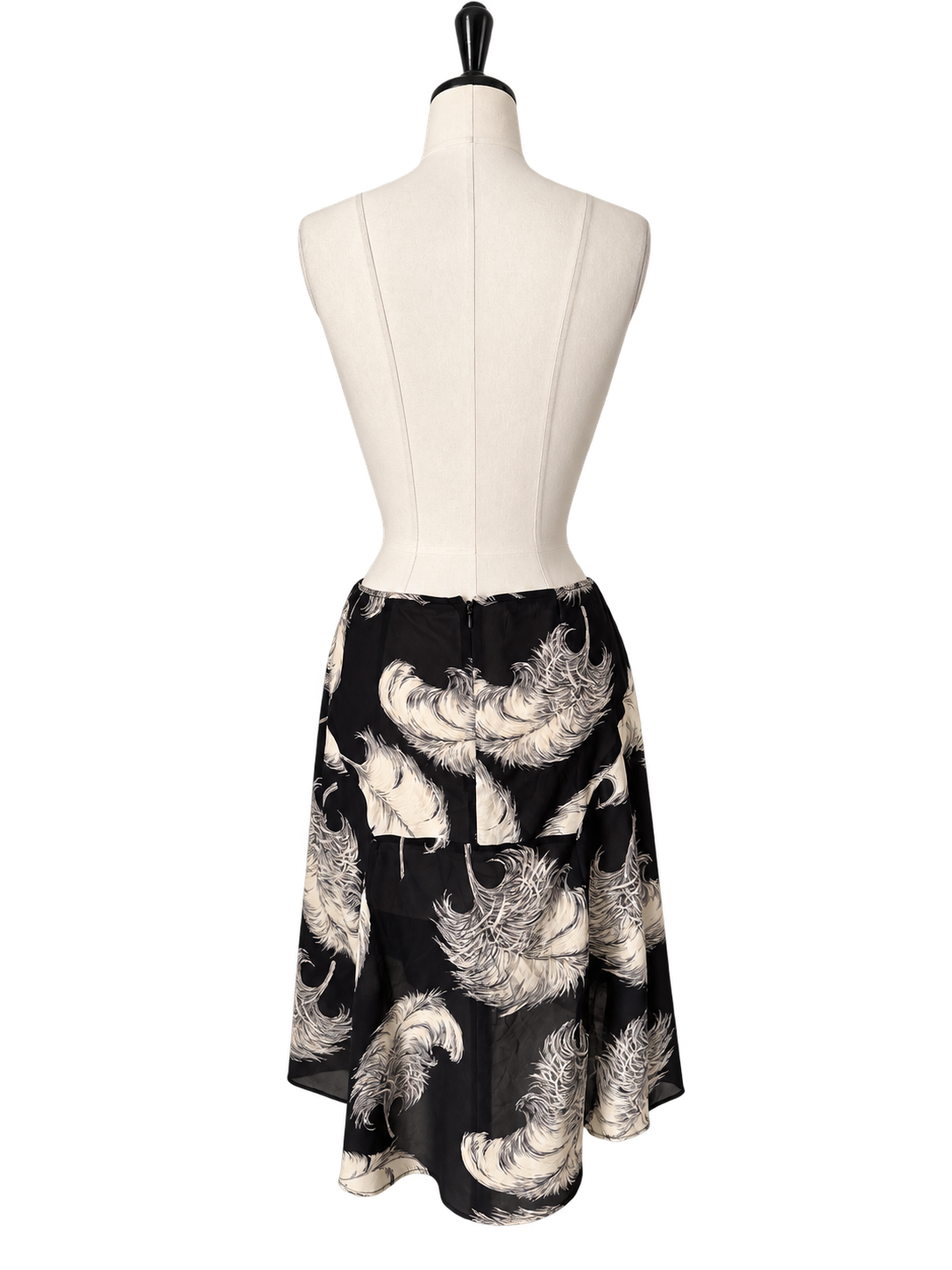 Dolce & Gabbana FW 1997 mini silk skirt print feathers