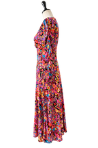 Iconic Gianni Versace FW 2002 Runway multicolor flower dress