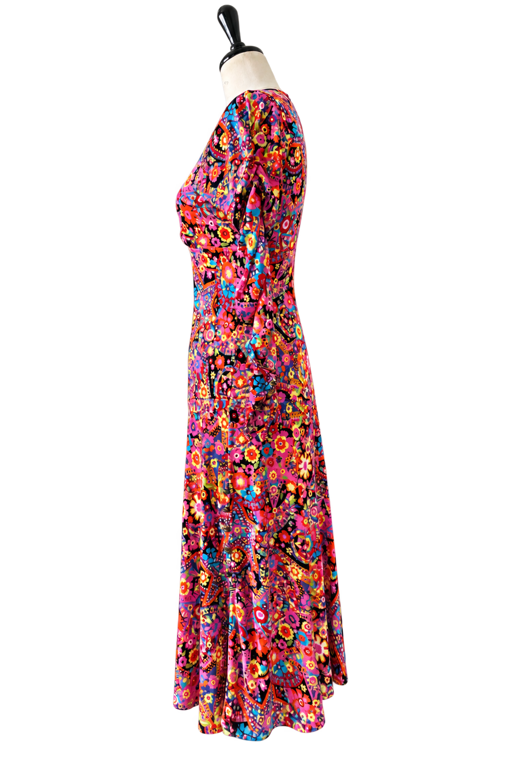 Iconic Gianni Versace FW 2002 Runway multicolor flower dress