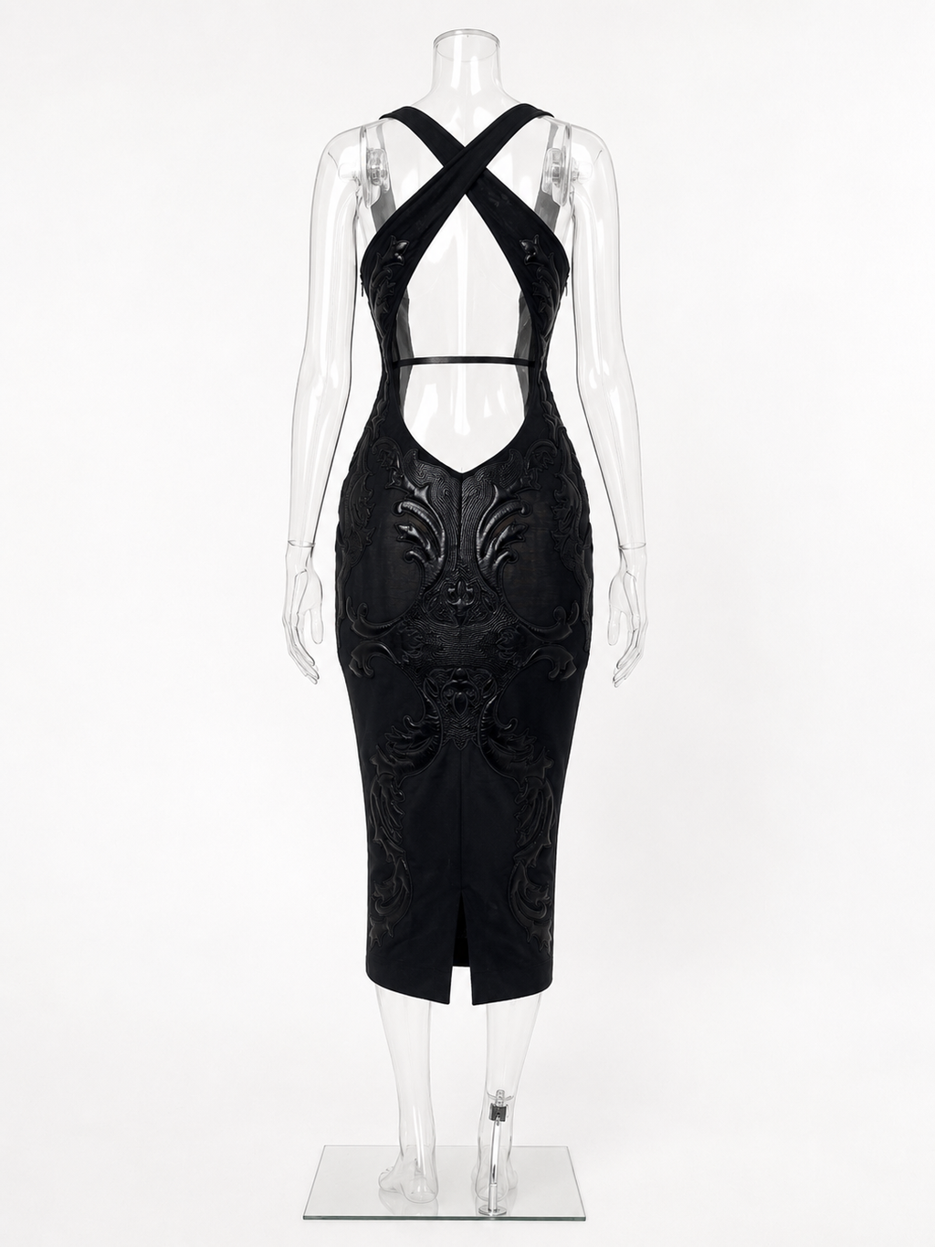 Roberto Cavalli FW 2002 Runway midi leather dress