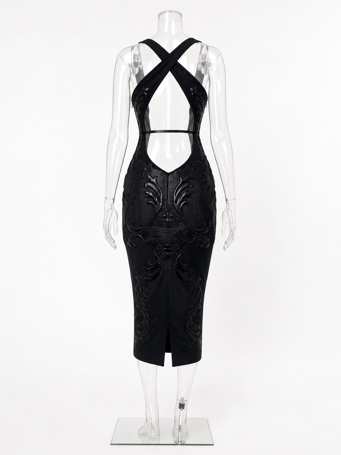 Roberto Cavalli FW 2002 Runway midi leather dress