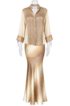 Roberto Cavalli SS 2002 silk set snake print