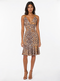 Roberto Cavalli SS 2006 orange brown mini dress