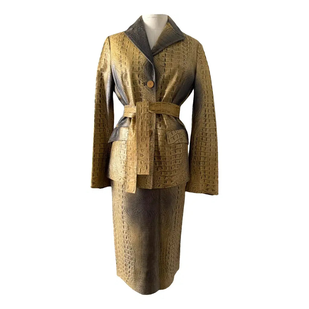 Roberto Cavalli FW 2000 Runway leather set